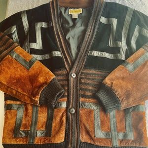 Technique 1980s  men’s genuine leather jacket